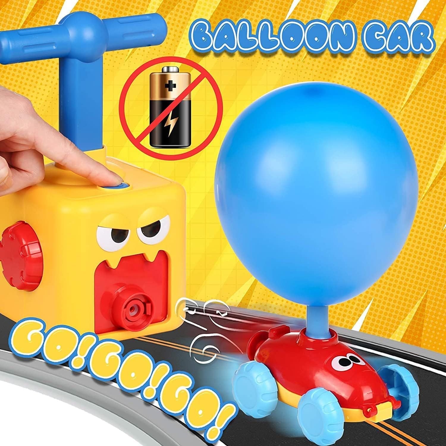 Car Balloon Air Power Toy – Balloon Launch Tower for Kids