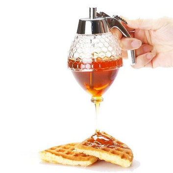 🍯 Elegant Crystal Honey Dispenser – Serve Honey & Syrup in Style! 🍯