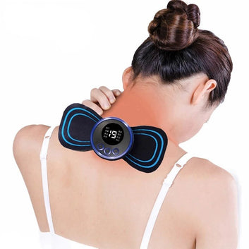 EMS Mini Electric Neck & Back Massager – Pain Relief Therapy
